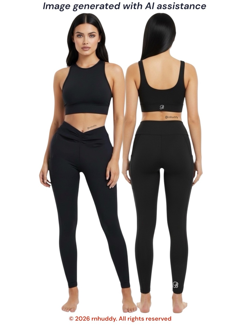 Bombshell Sportswear XS black ruched side pocket leggings